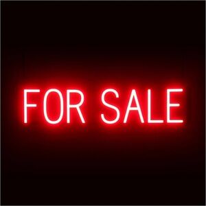 Red Neon 'For Sale' Sign